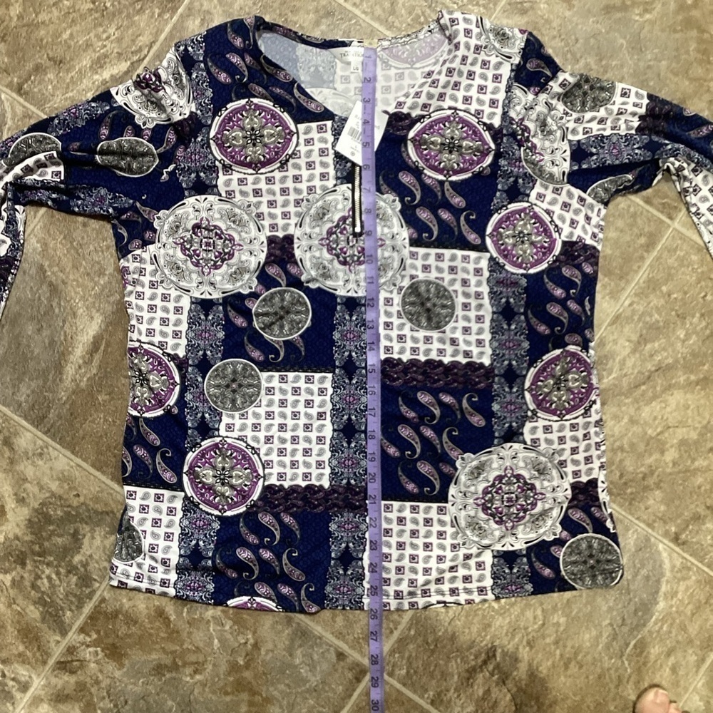 Northern Reflections Long Sleeve Women’s Shirt Northern Traditions Patchwork NWT - Picture 6 of 8